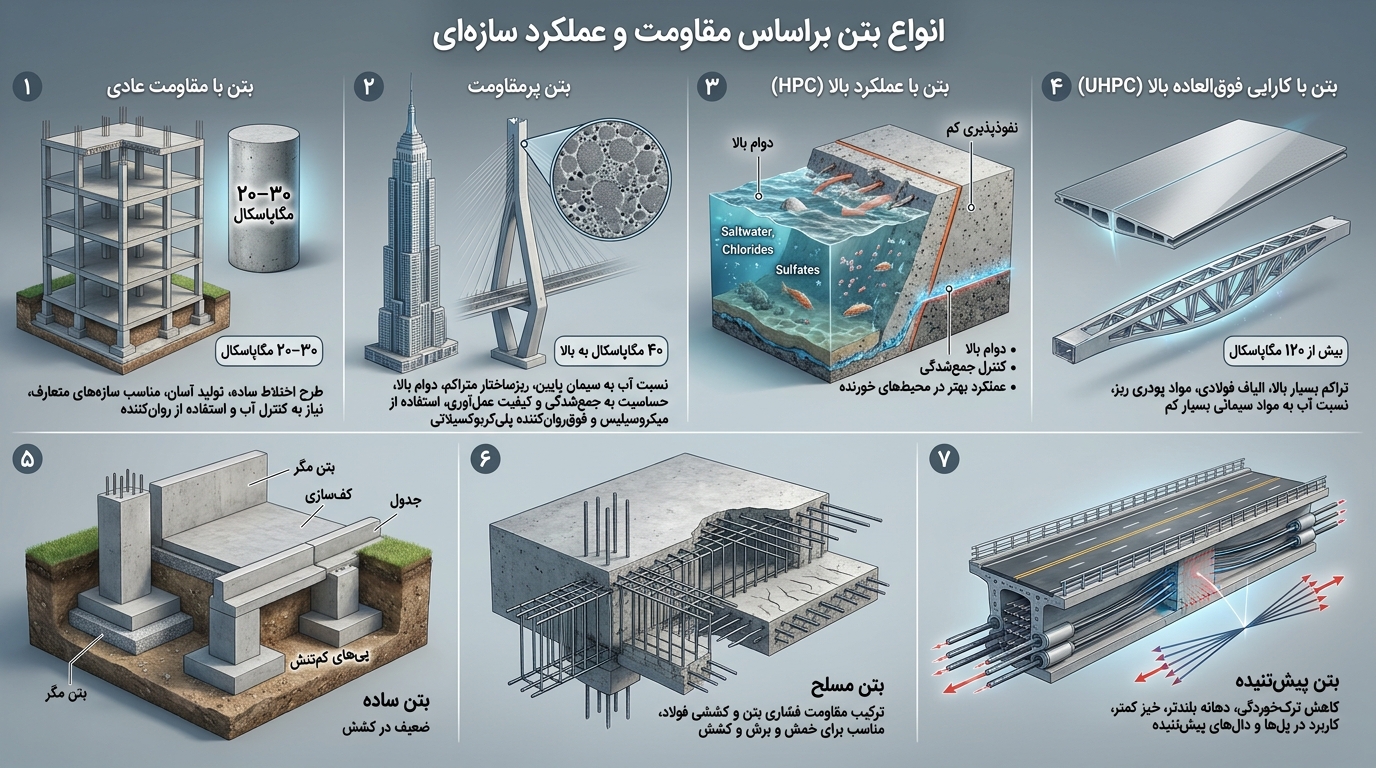 انواع بتن
